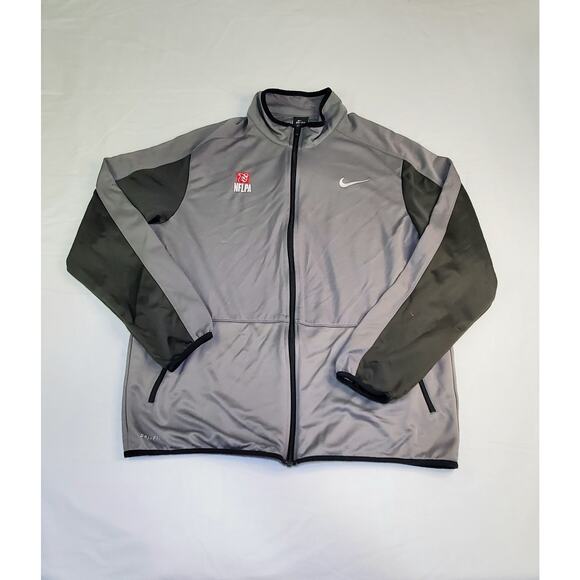 Nike Size XL Full-Zip Dri-Fit Rivalry Jacket 682979-037 Grey/Black Men's CA12 - Picture 1 of 7
